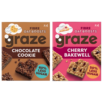 graze unveils new look backed by £6m spend | news |... Graze adds two new indulgent flavours to its Oat Boosts range