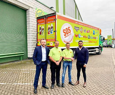 Left to right: Roy Farmer of Dains (financial advisers), Steven and Mark Beckett of SOS Wholesale, and Sameer Rizvi of RDCP Group.